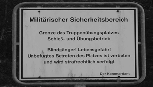 Militärischer Sicherheitsbereich Klietzer Truppenübungsplatz