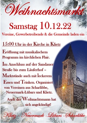 2022 WQeihnachtsmarkt - Plakat