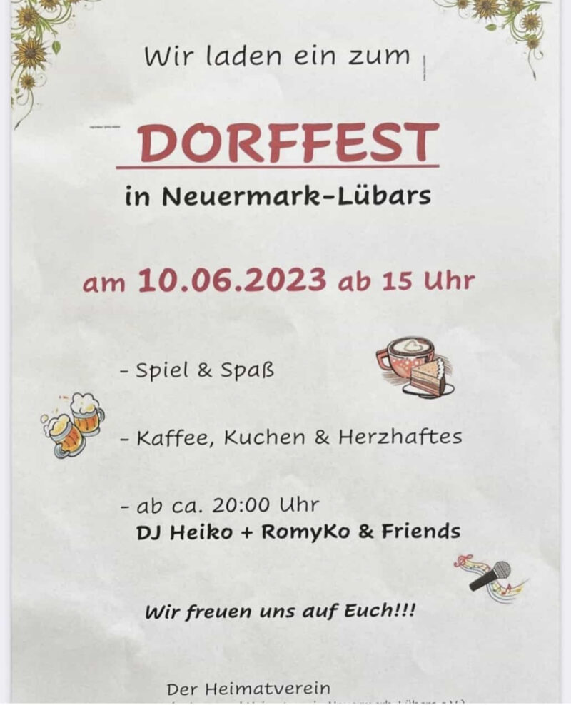 230610 Plakat Dorffest Neuermark